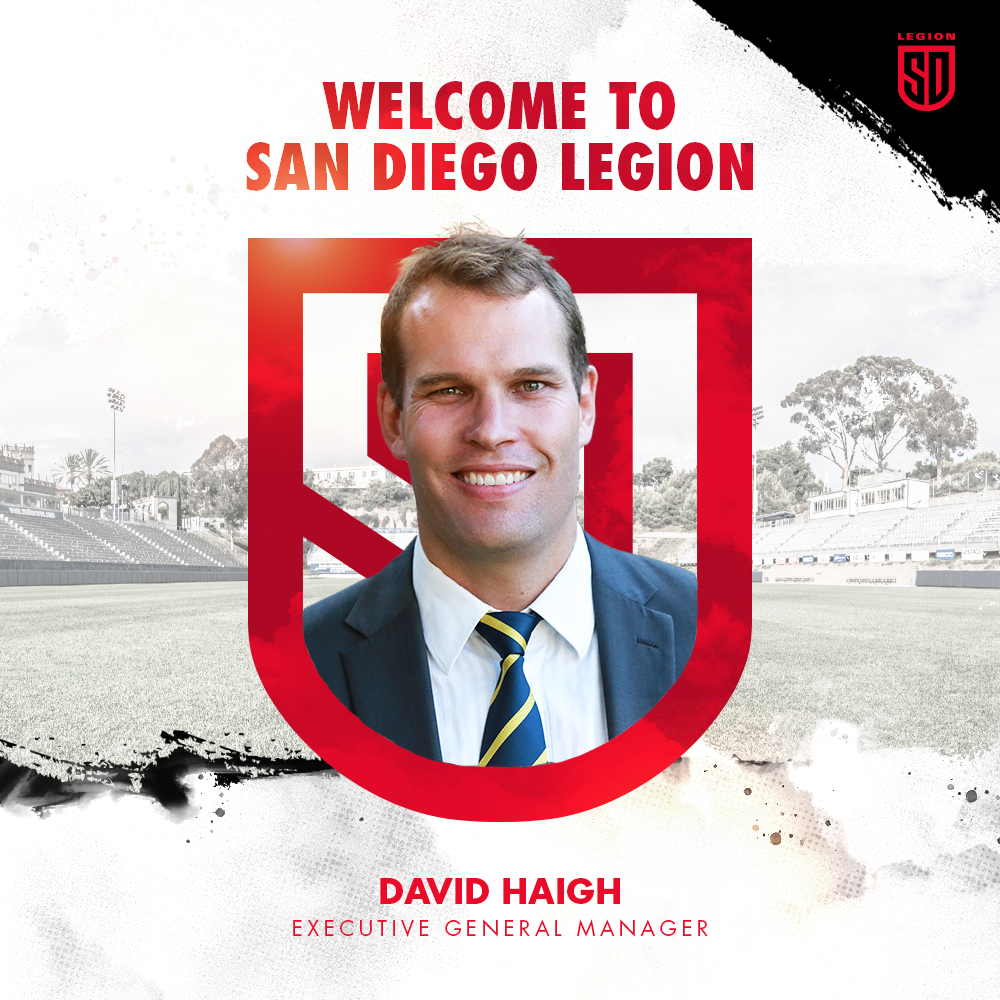 San Diego Legion Announces New Executive General Manager, David Haigh
