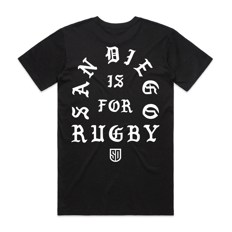 San Diego Is For Rugby Black Tee