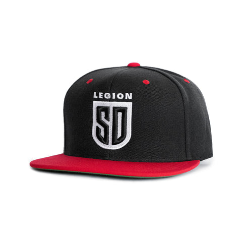 SD LEGION Shield Snapback - Black/Red