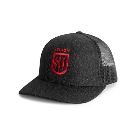 SD LEGION Mesh Hat - Black with Red Logo
